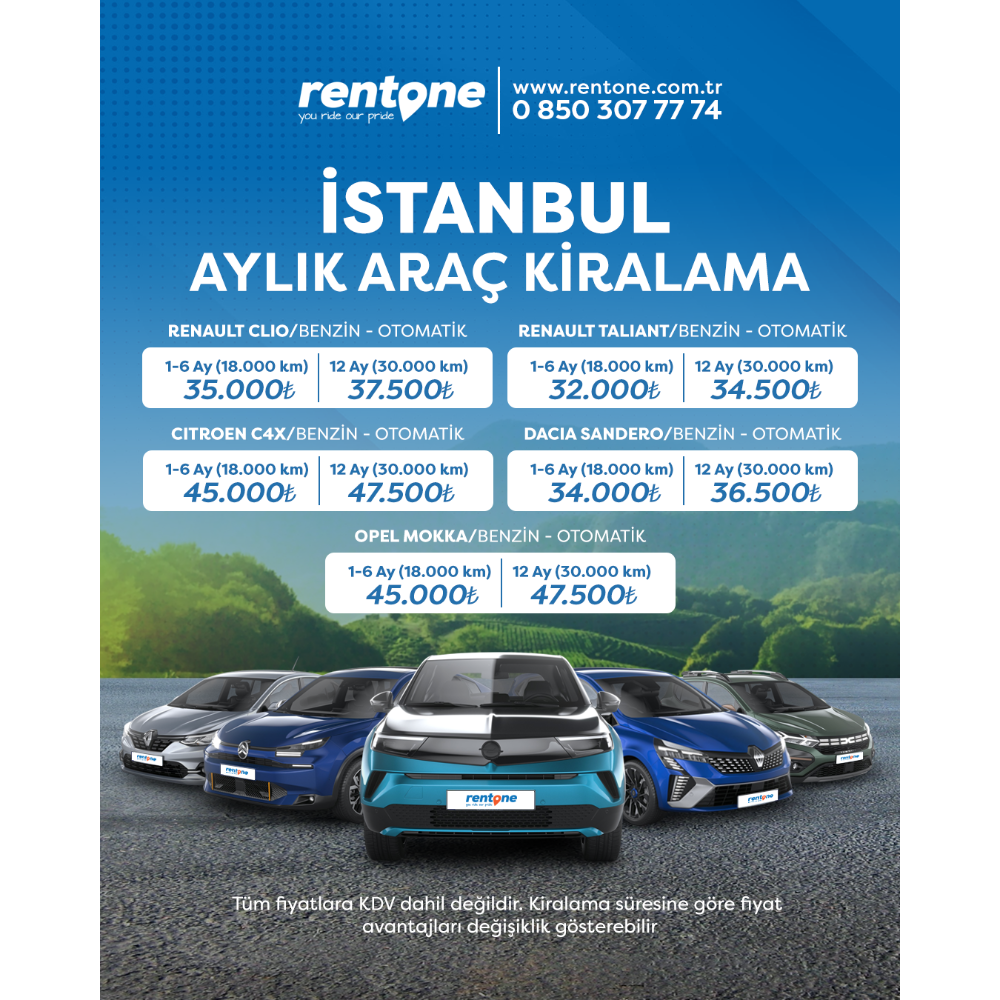 İstanbul Ofisimize Özel Aylık Araç Kiralama Kampanyası